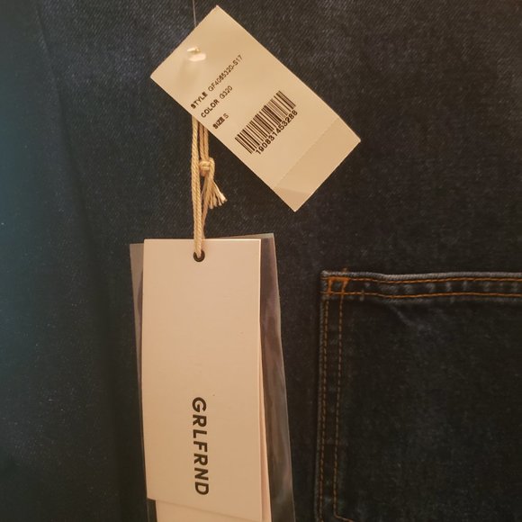 NWT GRLFRND Heidi Denim Patchwork Dress Sz Small - Picture 7 of 8